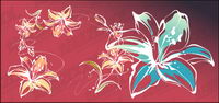 Hand-painted style lily
