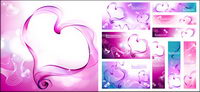 Heart-shaped smoke composed of vector material