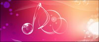 Background notes and transparent vector fantasy material