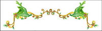 Christmas exquisite lace Vector material-5