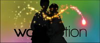 Glare effect of a heart-shaped logo flash source