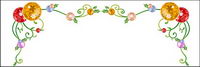 Christmas exquisite lace Vector material-15