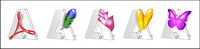 Adobe software series of three-dimensional transparent PNG