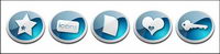 Crystal blue button-cartoon series