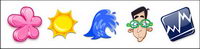 Summer cartoon series png material