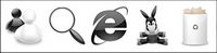 Png Crystal IPOD style black-and-white icon PNG
