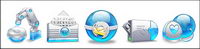 Blue-grey large series of transparent PNG icon -2