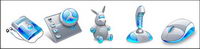 Blue-grey large series of transparent PNG icon