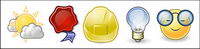 Full three-dimensional computer cartoon style icon png
