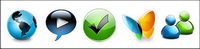 Exquisite crystal effect of a full set of computer systems and software icon png