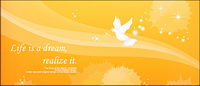 Dreams lines and pigeons vector background material