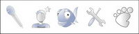 On Huilan full set of computer icons transparent png
