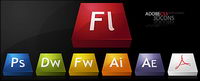 Adobe CS3 series of three-dimensional icon png