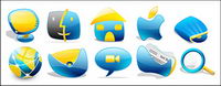 Crystal cartoon style icon in the computer system png