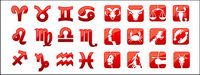 12 web2.0 style icon constellation vector material