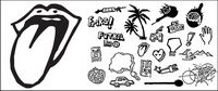 Hand-painted elements of the trend vector material