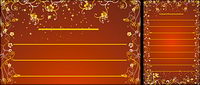 Gold gorgeous patterns Vector-13
