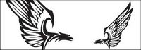 Side of the eagle totem vector material