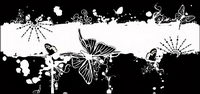 Butterfly fashion patterns and vector material