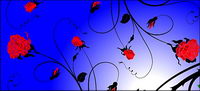 Fashion Rose vector background material