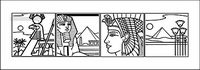 Egypt 4 grid line drawing vector map