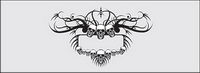 Skulls with the pattern vector material
