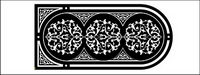 black and white pattern vector material-2