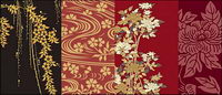 Vector traditional pictorial series  1-Flower plants