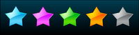 web 2.0 style stars vector material