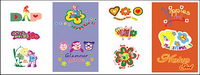 Vector lovely girls--Hippy Fashion