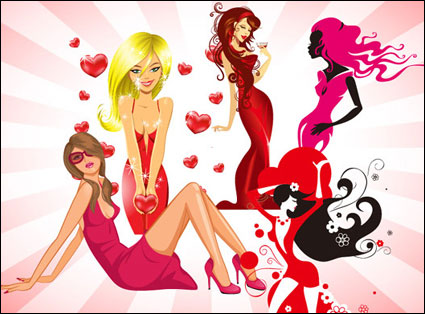 Vector red beauty