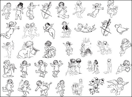 Cupid line drawing