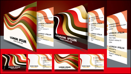 Beautiful card material 03 - vector