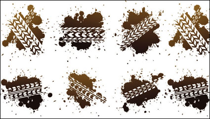 Tire brake printed material 02 - vector
