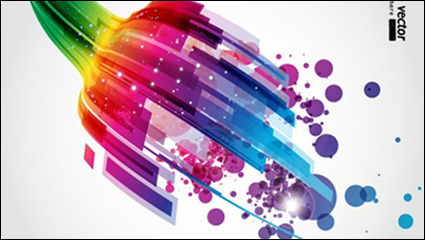 Symphony dynamic light background vector -1