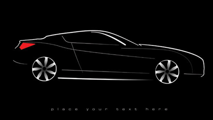 Car silhouette vector material -2 
