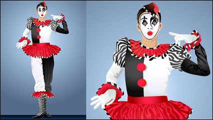 Clown illustrator 04 - vector material