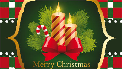 Beautiful Christmas background 05 - vector material