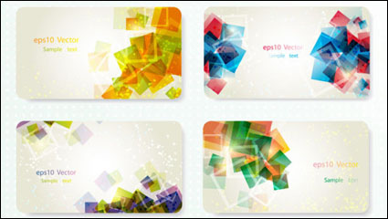 Dynamic gorgeous card background 02 - vector material