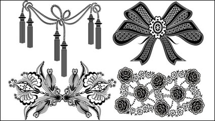 Black and white patterns 05 - vector material