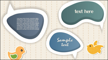 Beautifully dialog tags 001 - vector material