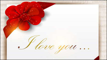 Beautiful Valentine card - vector material