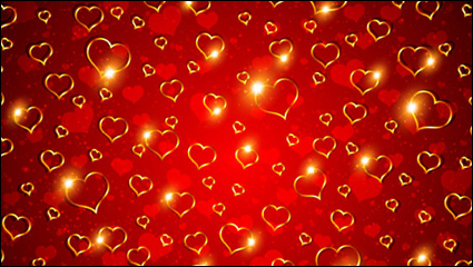 Valentine background 01 - vector material