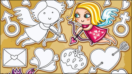 Cartoon illustration 2 - vector material