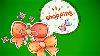 Cartoon label background 04 - vector material