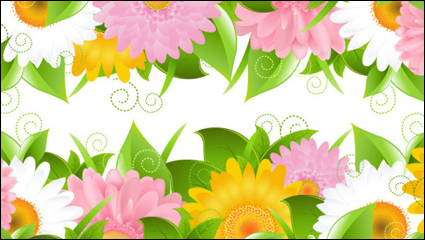 Flower petal lace background 02 - vector material