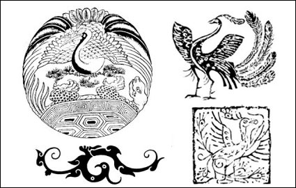 Phoenix pattern vector case -4