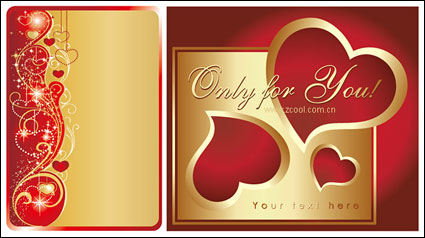 Gold heart-shaped pattern