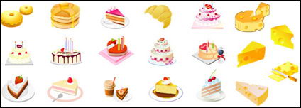 Cheese cake dessert Vector material