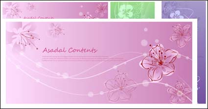 Hand-painted flowers vector fantasy